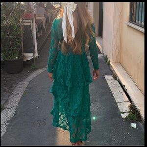 NSR XS Green Midi Tiered Dress Never worn